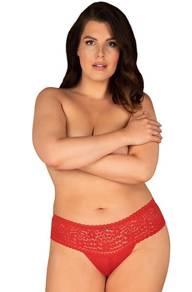 Obsessive Blossmina Panties Red - 4XL/5XL