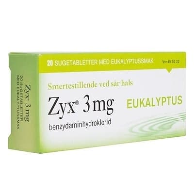 Zyx Sugetabletter 3mg Eukalyptus