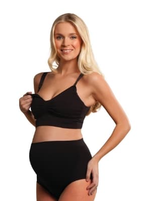 Seamless GelWire Nursing Bra Black S