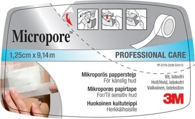 Micropore 1,25cmx9,14m disp hv