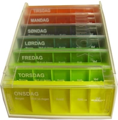 Anabox Ukesdosett stor Flerfarget