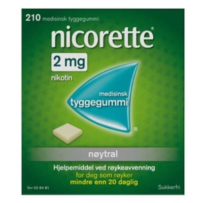 Nicorette Tyggegummi 2mg Nøytral