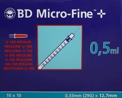 BD microfine spr 0,5ml 12,7mm - SE vnr: 834264