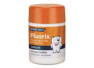 Nycodent fluorix 0,5mg m/appelsin