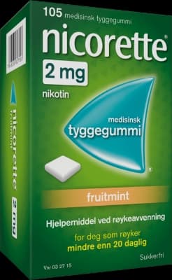Nicorette tyggegum 2mg fruitm
