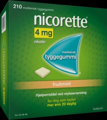 Nicorette tyggegum 4mg fruitm