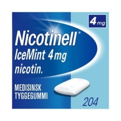 Nicotinell tyggegum 4mg icemint  204 stk