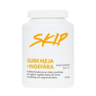 SKIP Gurkemeie og Ingefær (100 tabletter)