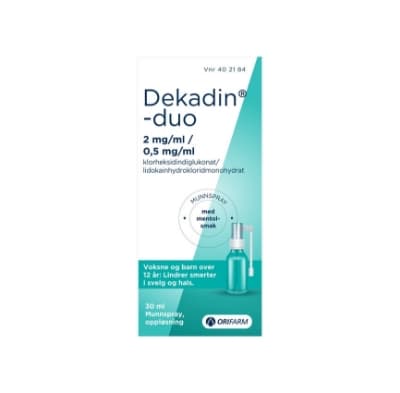 Dekadin-Duo Munnspray 2+0,5mg Mentolsmak