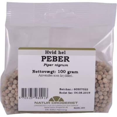 Hel hvit pepper 100g
