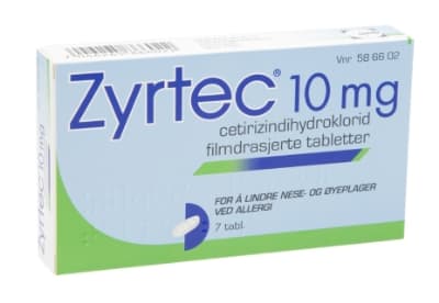 Zyrtec Tabletter 10mg 7 stk