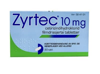 Zyrtec Tabletter 10mg 30stk
