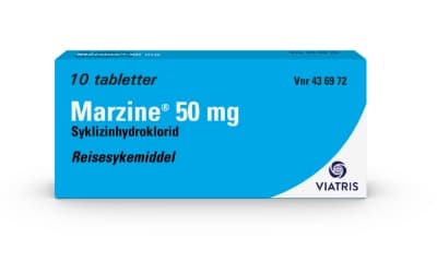 Marzine Tabletter 50mg utsolgt