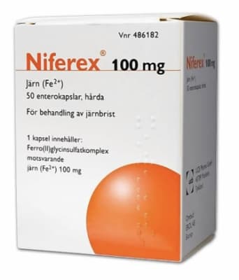Niferex 100 mg enterokapsler 50 stk UTSOLGT