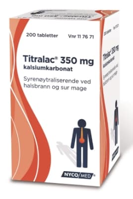 Titralac Tabletter 350mg, 200 stk