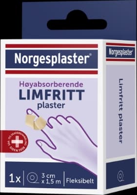 Norgesplaster limfritt plaster 3cmx1,5m
