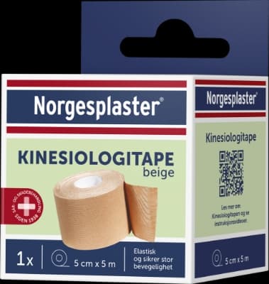 Norgesplaster kinesiologitape beige 5cmx5m