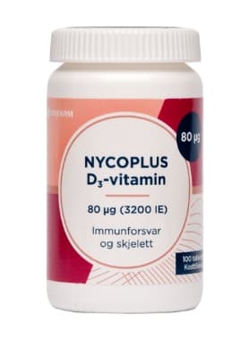 Nycoplus D3-vitamin 80mcg 100 tabletter
