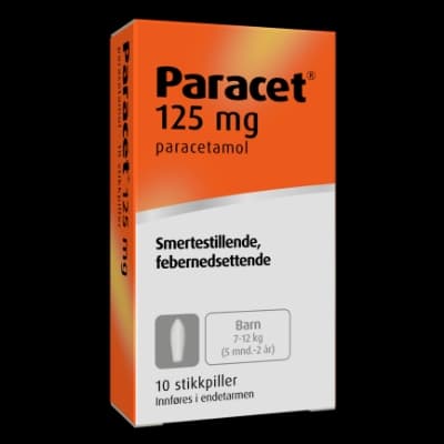 Paracet stikkpille  125mg