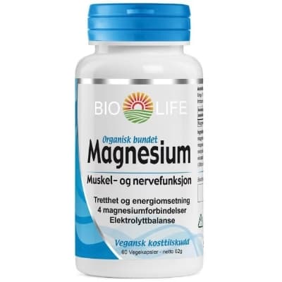 Bio life magnesium 60 kapsler