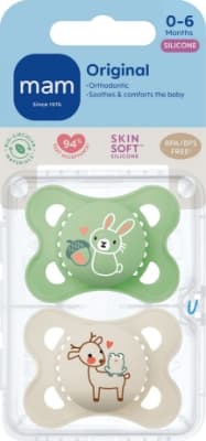 Mam Original silicone neutral 0-6mnd 2 stk