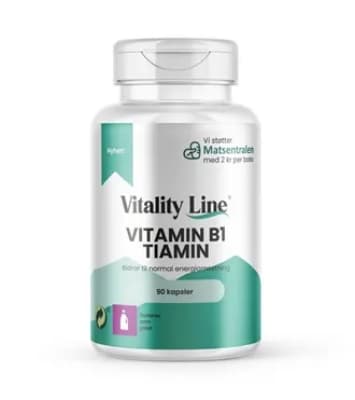 Vitality Line Vitamin B1 Tiamin (90 kapsler)