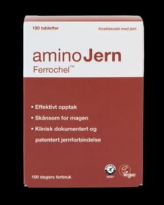 Ferrochel aminojern tab 21mg 100 stk