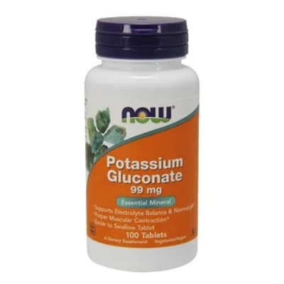 NOW Potassium Gluconate 99 mg (100 tabletter)