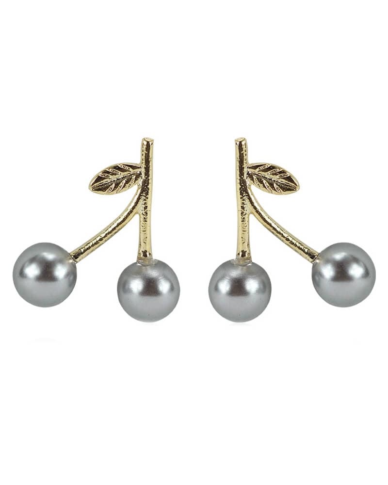 Everneed Cherry earrings grey/gold (U)