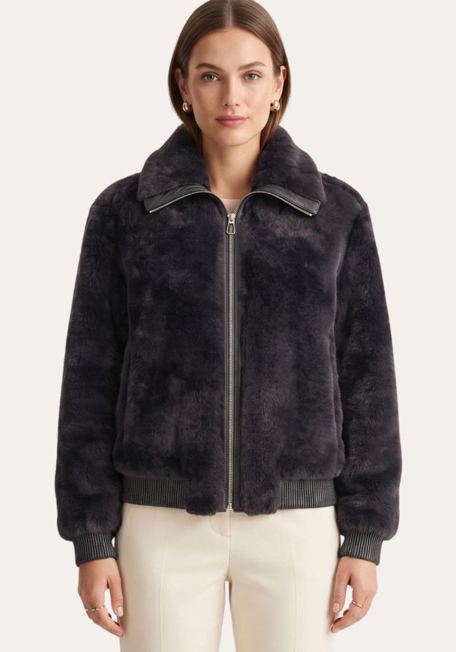Lammfell-Blouson aus Shearling Modell 1051 - Größe: M
