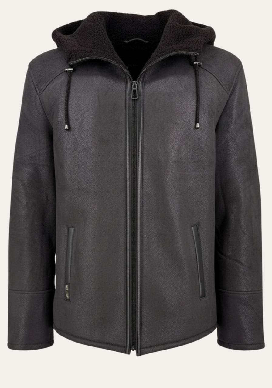 Jacke Levin Braun – Curly Lammfell im urban-lässigen Look - Größe: 3XL