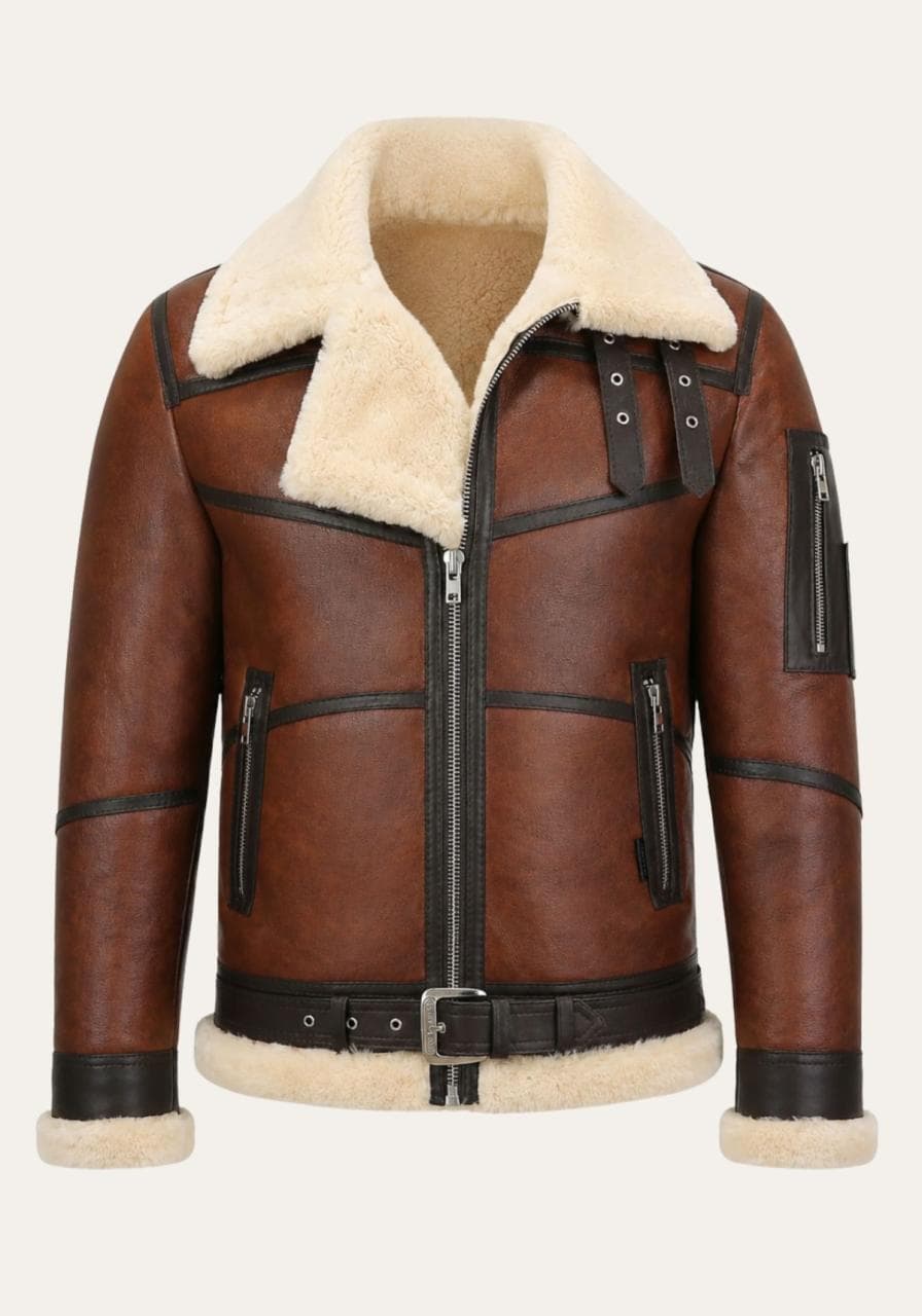Bomberjacke - B16 - Größe: M | Farbe: Model 6 - Kastanie/Creme