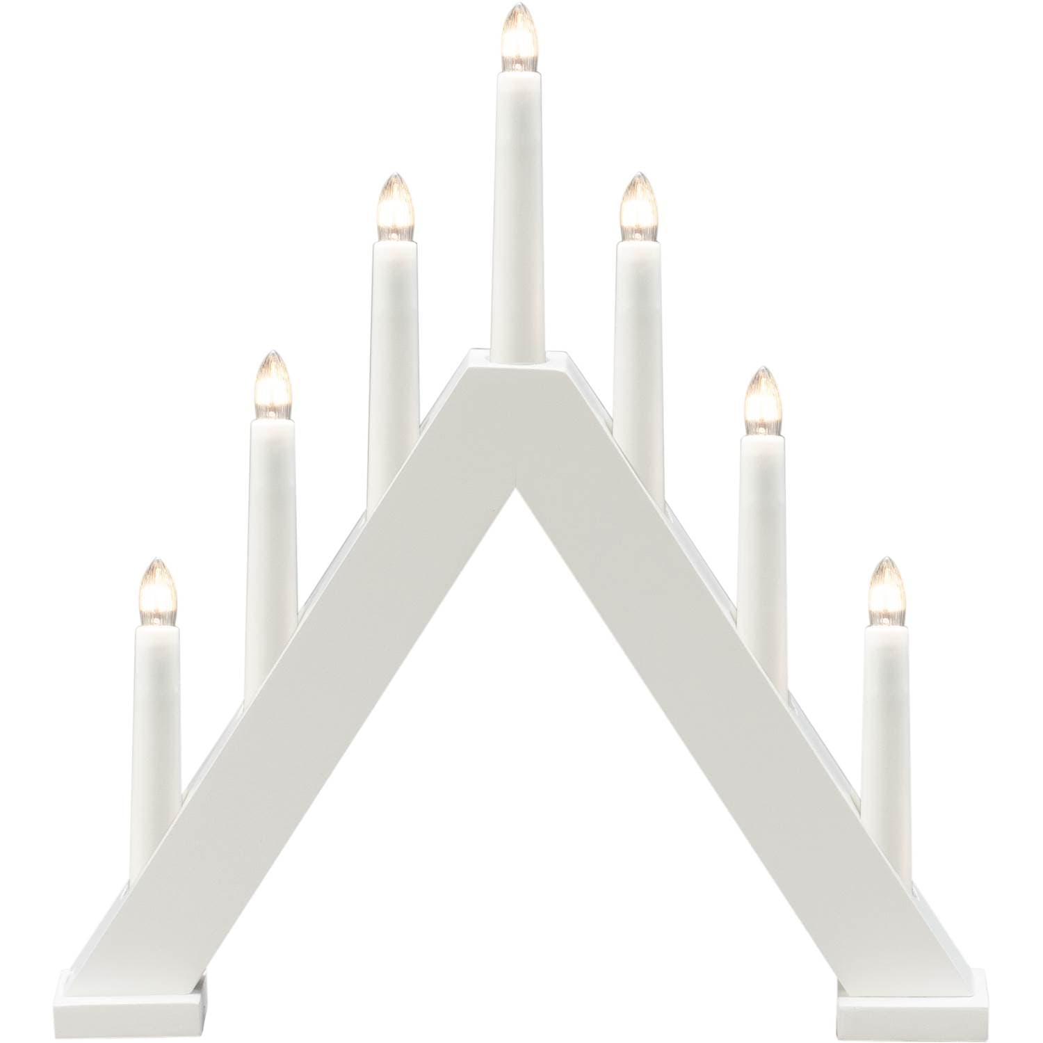 Konstsmide 3930-205 7 ljus trä vit