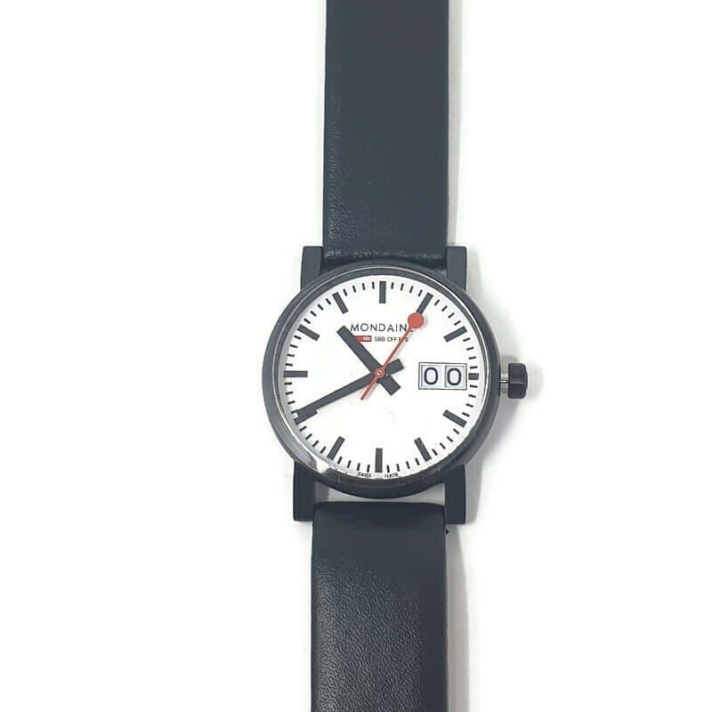 Mondaine EVO2, Minimalist Black Leather Quartz Watch, A669.30305.61SBB