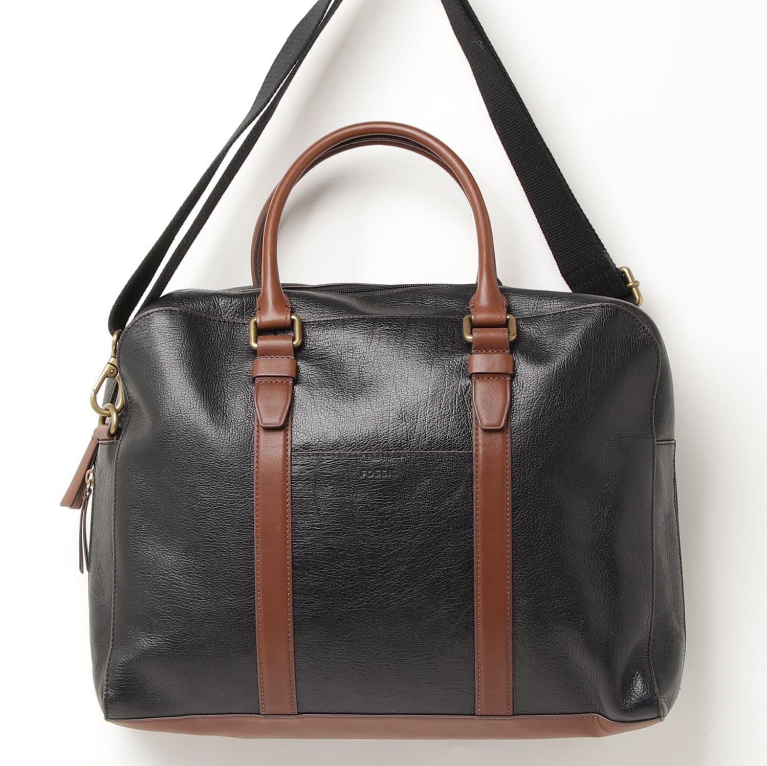 Fossil Evan Satchel Messenger Bag SBG1162001 Black