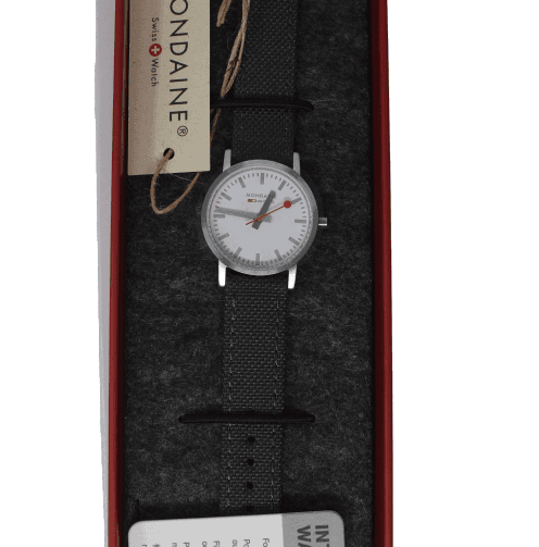 MONDAINE Classic Park Green Strap 30mm Brushed Steel Watch A6583032317SBS