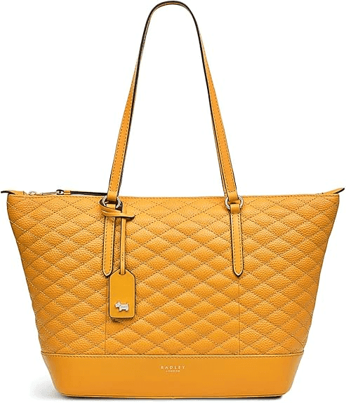 RADLEY London Angel Street Medium Leather Zip-Top Tote Bag Yellow H6172740