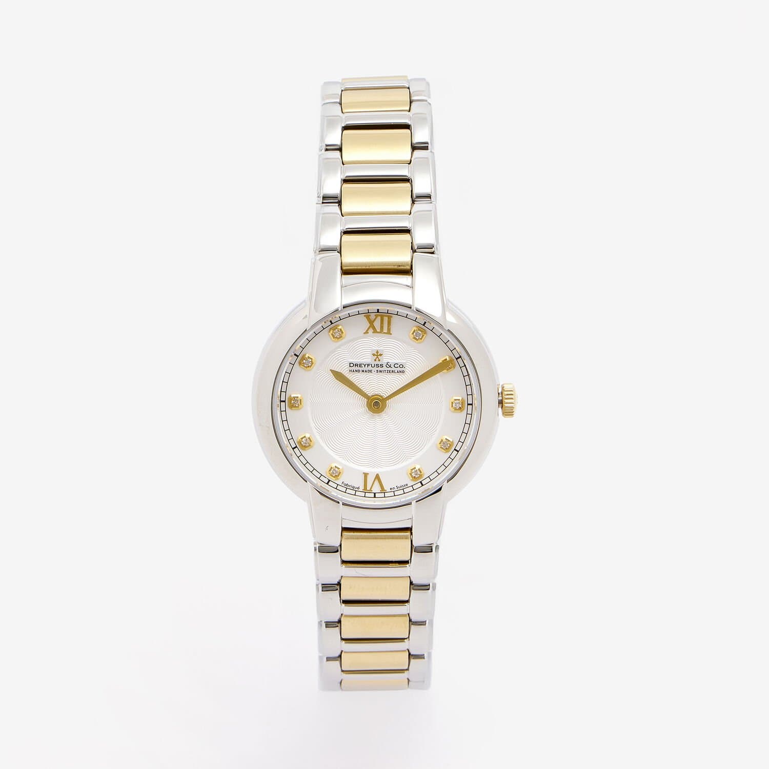 Dreyfuss & Co Ladies 1974 Diamond Two Tone Swiss Quartz Watch DLB00061/D/01