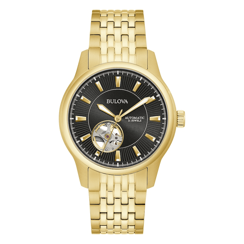 Bulova Classic Automatic Gold Tone Stainless Steel Men's Watch 97A168