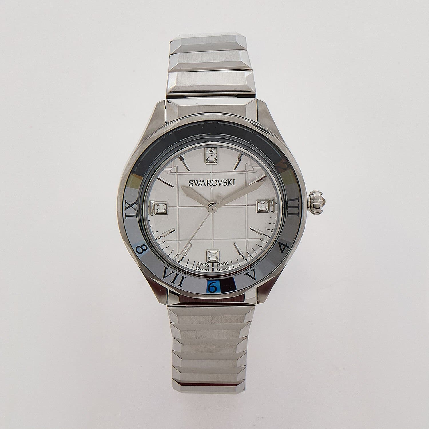 Swarovski Dextera Silver Bracelet Watch 37mm Swiss Made 5634648 Ladies