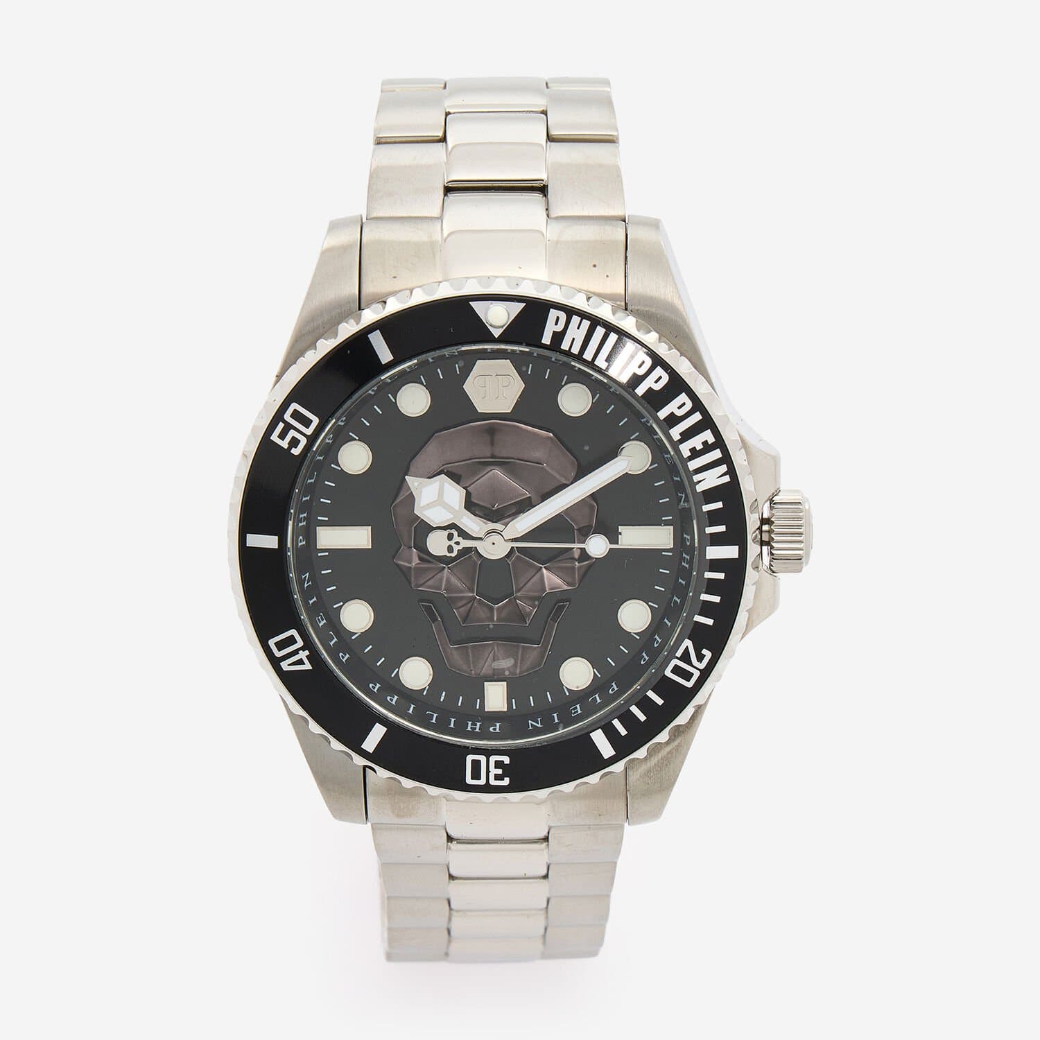 Philipp Plein Skull Diver PWOAA0522 Silver Men's Watch 44mm