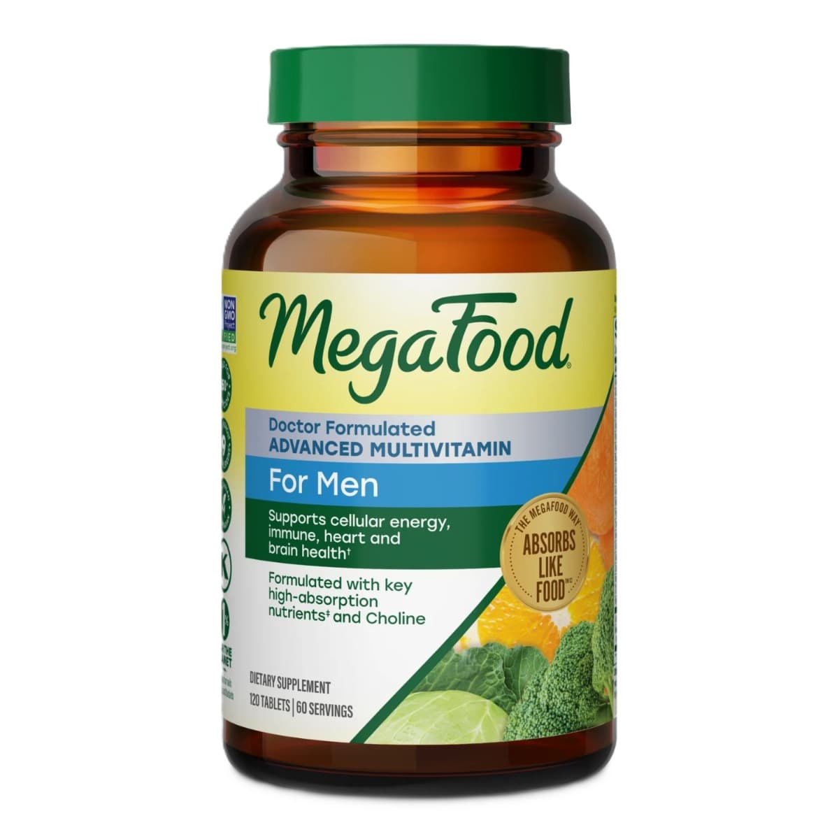 MegaFood Men's Advanced Multivitamin 120 tabletter