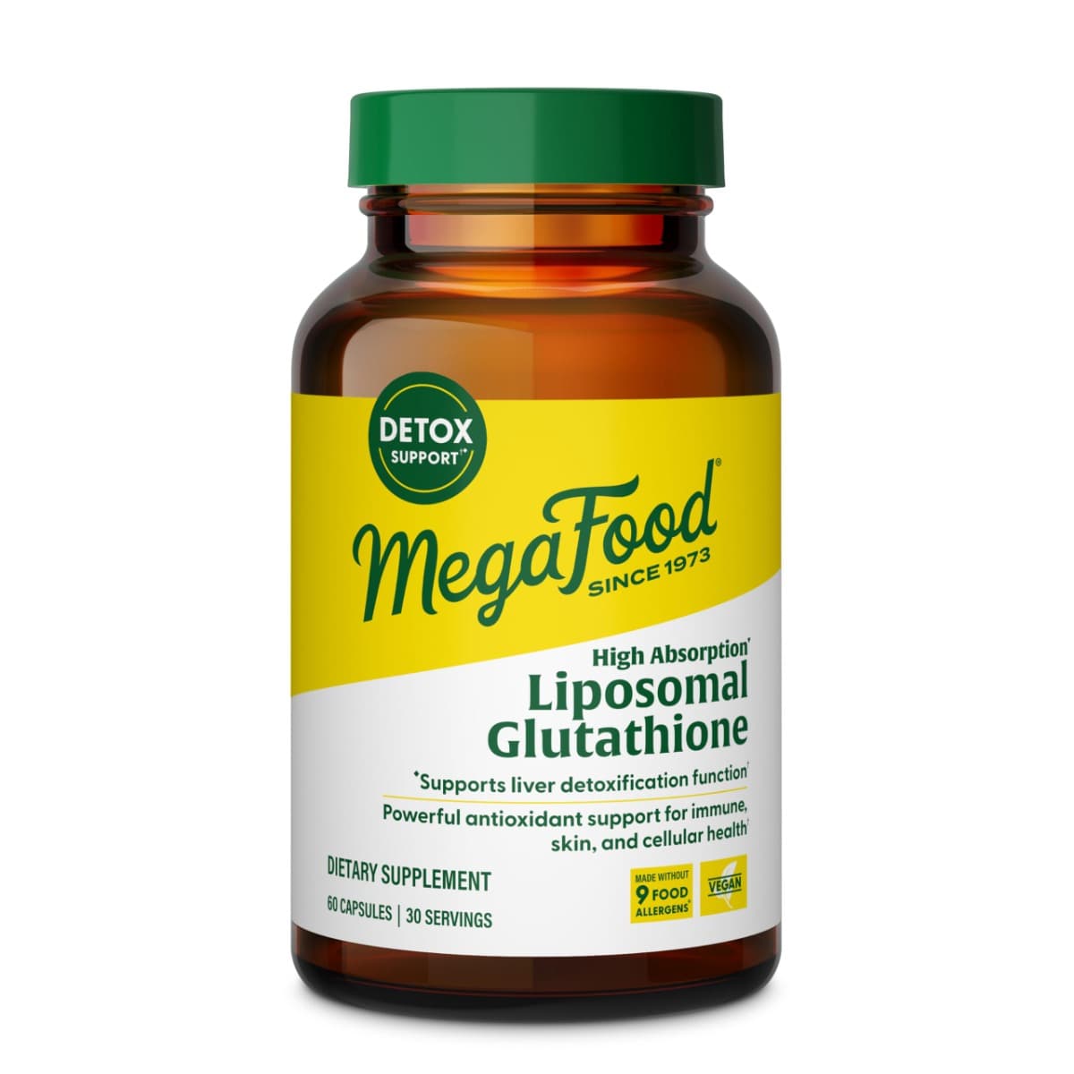 MegaFood Glutation Liposomalt – Høy Absorpsjon 60 kapsler