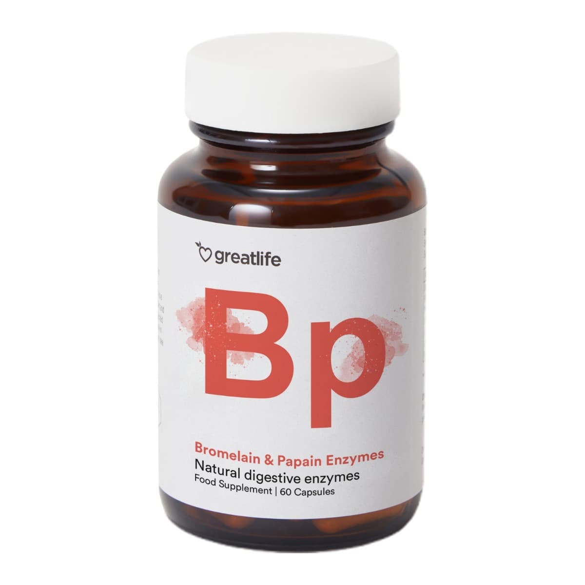 Greatlife Bromelain- og papain-enzymer 60 kapsler