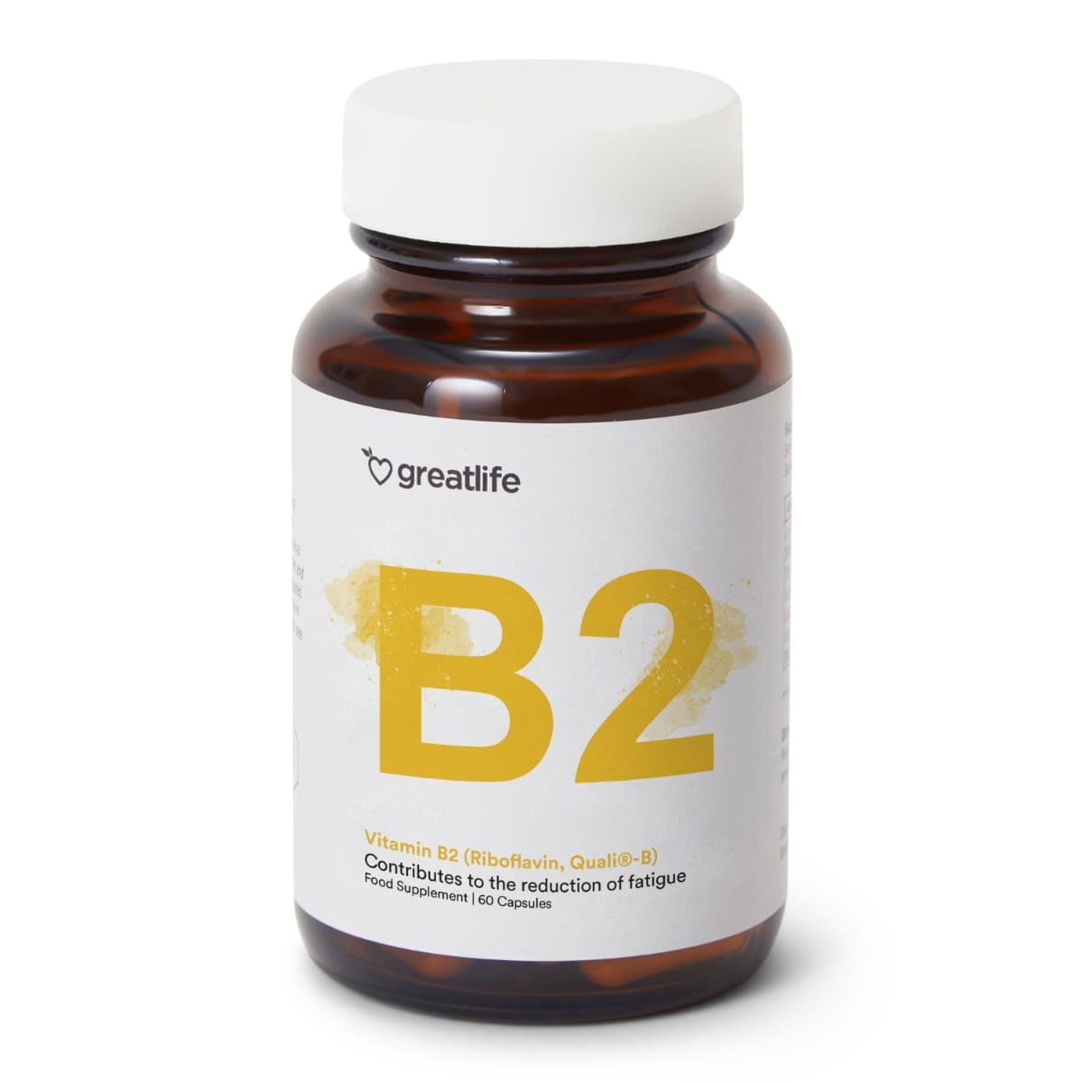 Greatlife Vitamin B2 (Riboflavin, Quali®-B) 60 kapsler