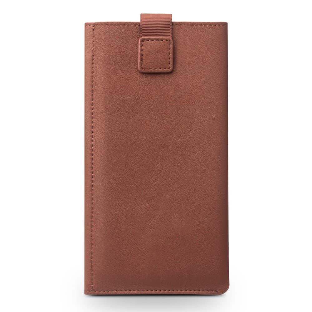 Qialino Leather Pouch Wallet (iPhone Xs Max) - Brun