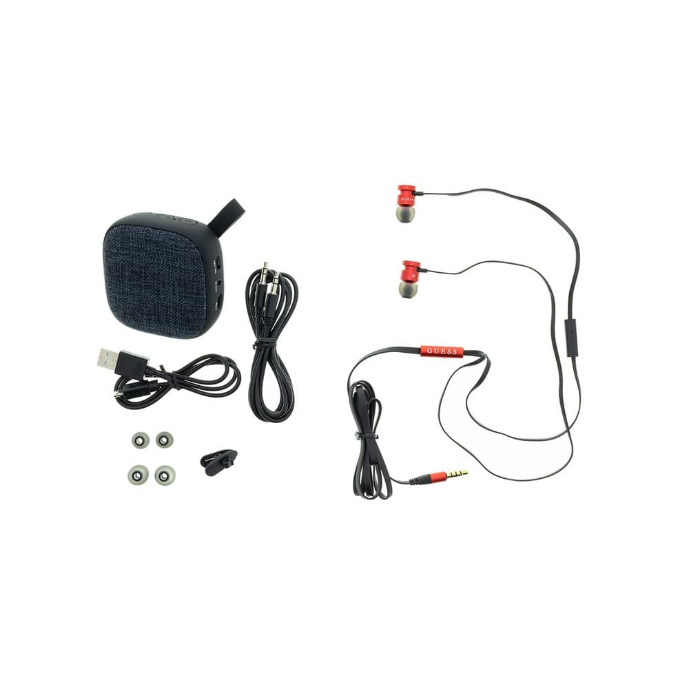 Guess Bundle - Headset + Bluetooth-speaker - Rød/Svart
