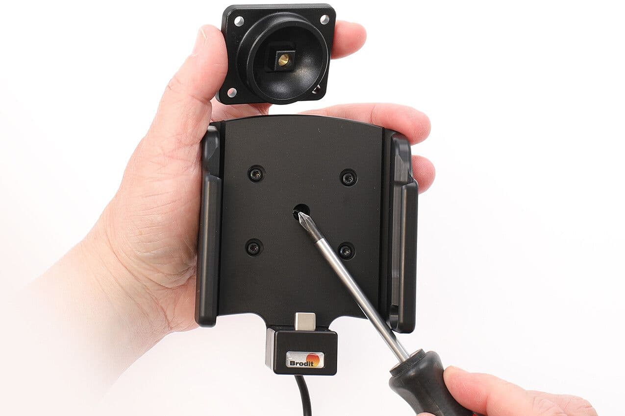 Brodit Aktiv holder med USB-kabel og sigarettadapter 721443