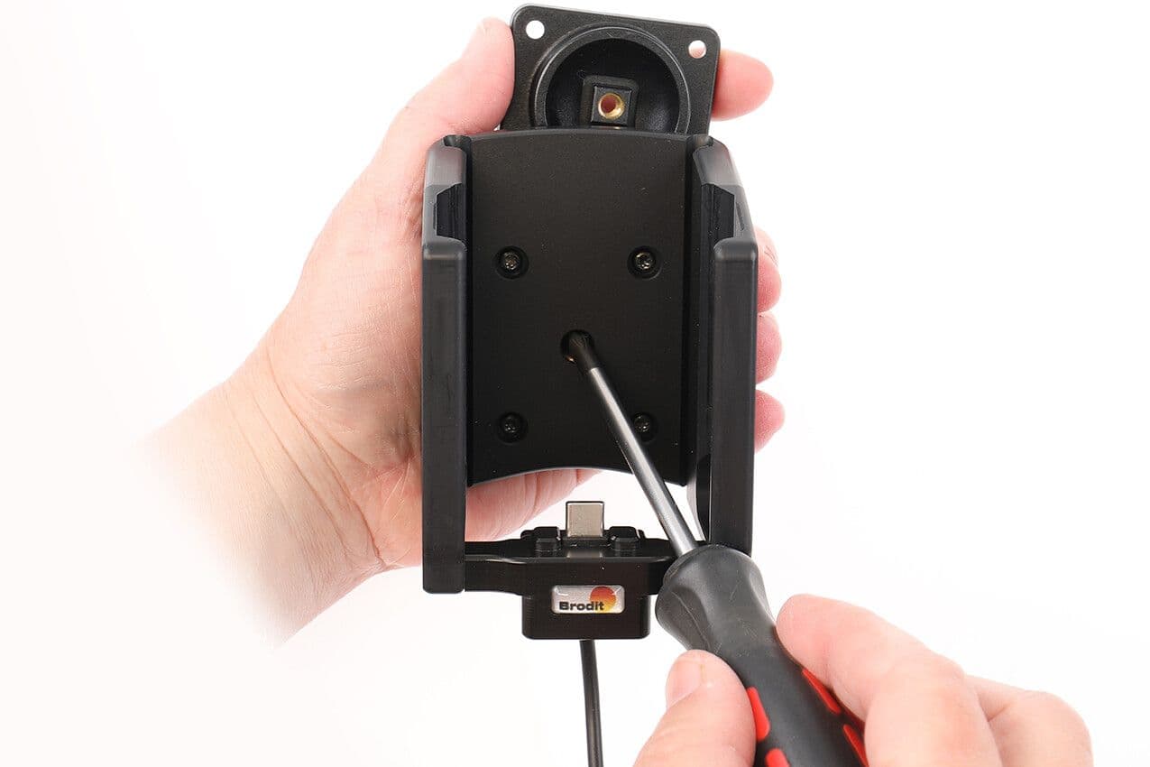 Brodit Aktiv holder med USB-kabel og sigarettadapter 721446