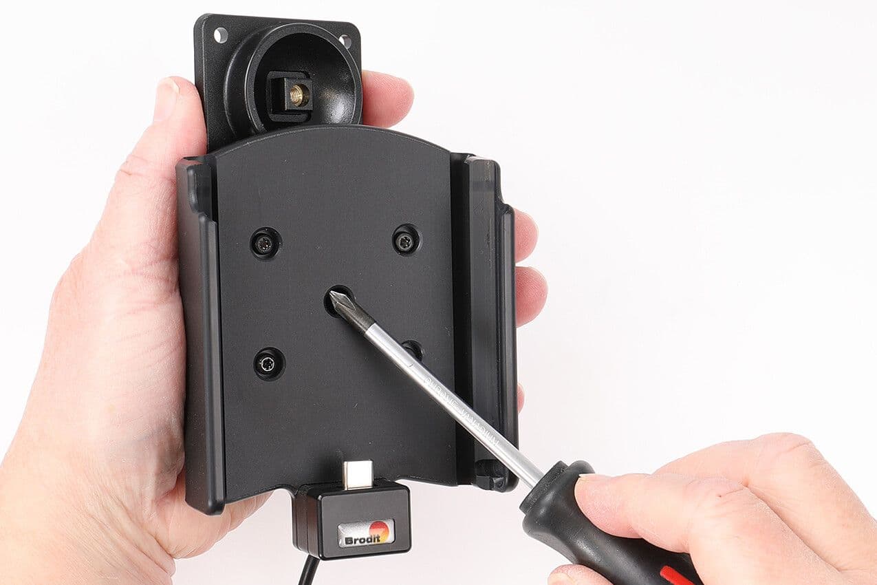 Brodit Aktiv holder med USB-kabel og sigarettadapter 721459